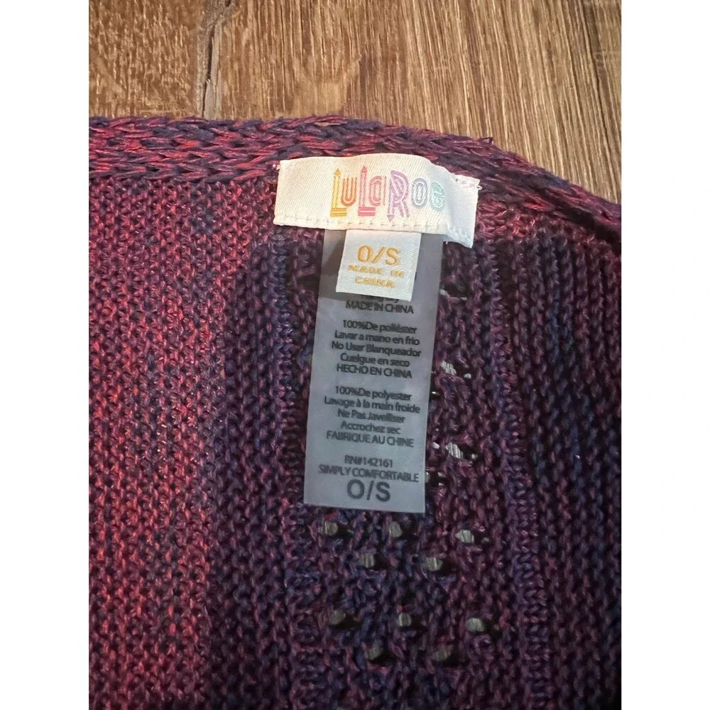 Lularoe‎ Mimi purple maroon scarf shawl